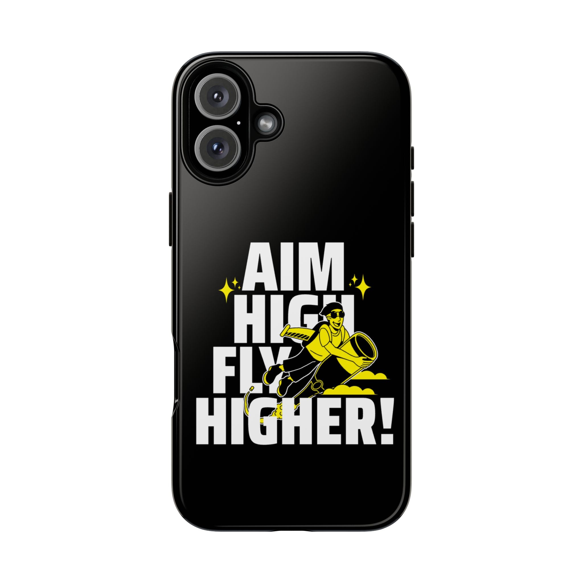 Dynamic Phone Case with Motivational Design - Aim High, Fly Higher!