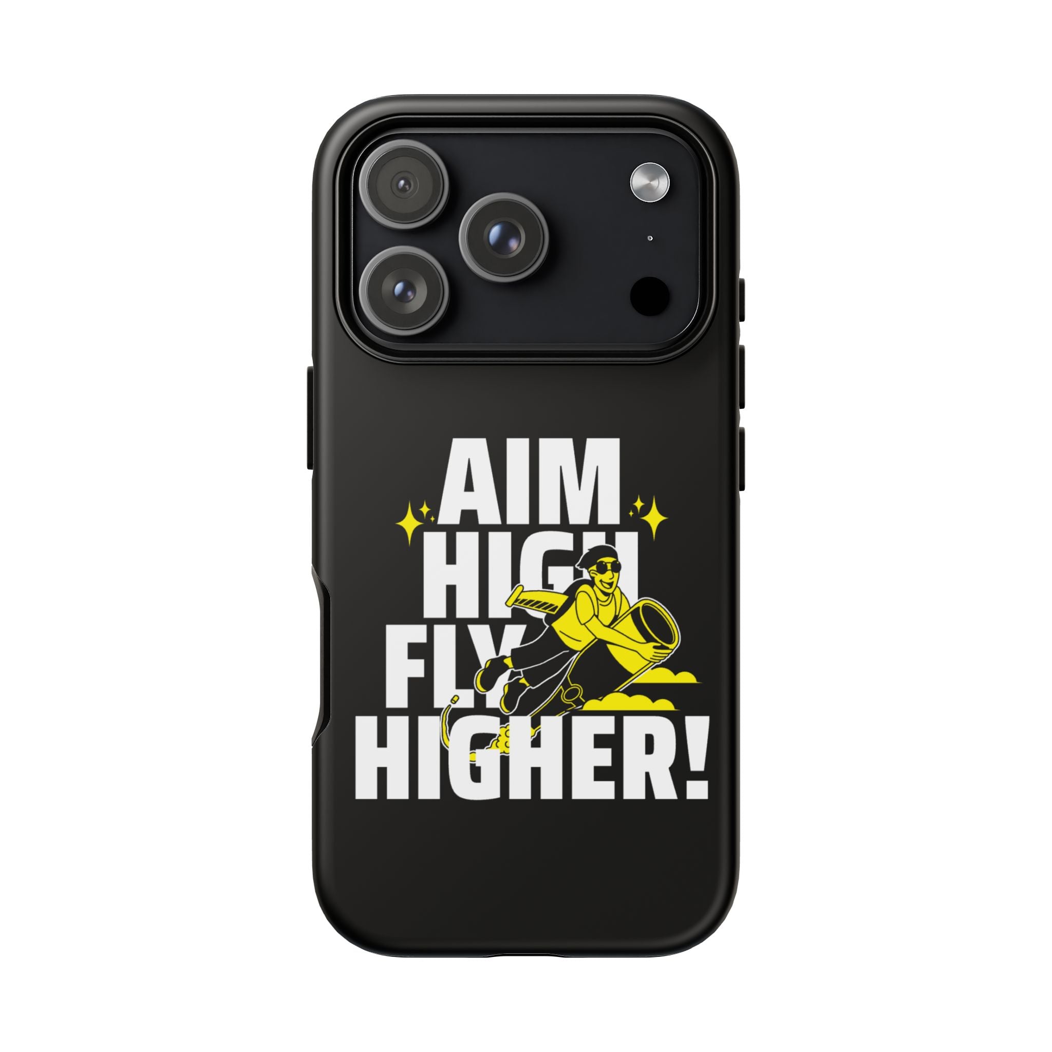 Dynamic Phone Case with Motivational Design - Aim High, Fly Higher!