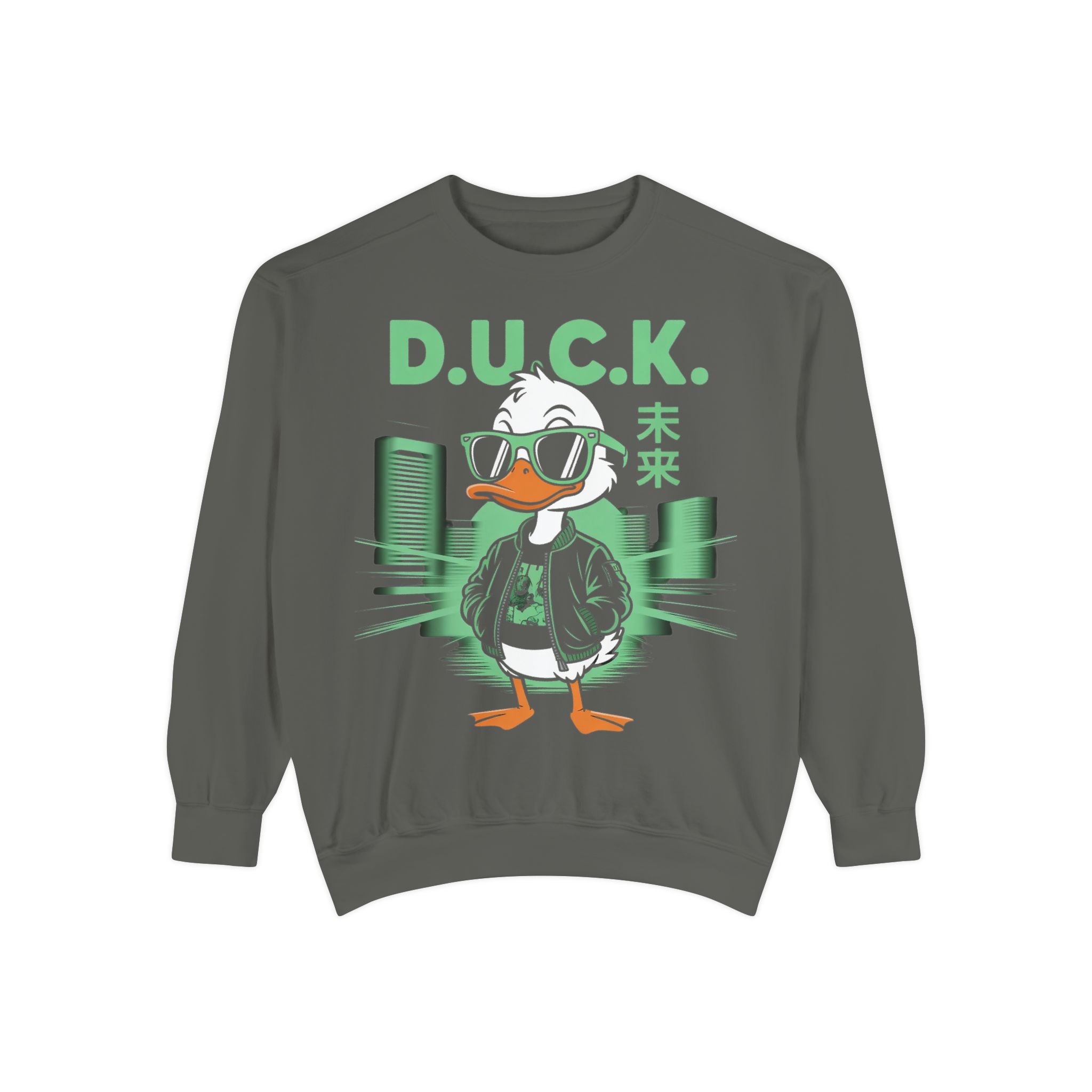 Cool Duck Graphic Sweatshirt, Unisex Sweatshirt, Casual Wear, Streetwear Style, Unique Gift, Cozy Layering Essential