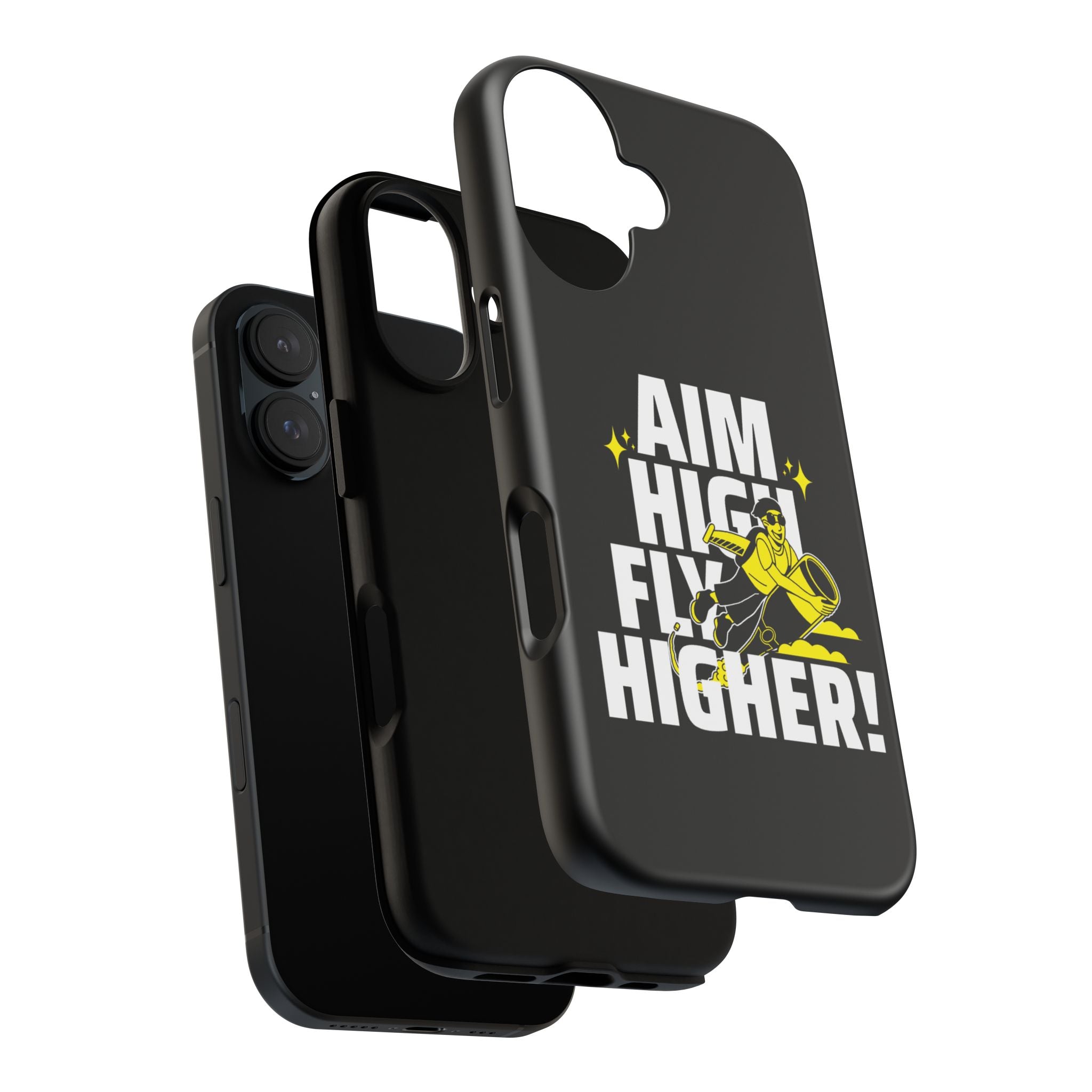 Dynamic Phone Case with Motivational Design - Aim High, Fly Higher!
