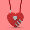 Peach Heart Long Wire Rope Love Lock