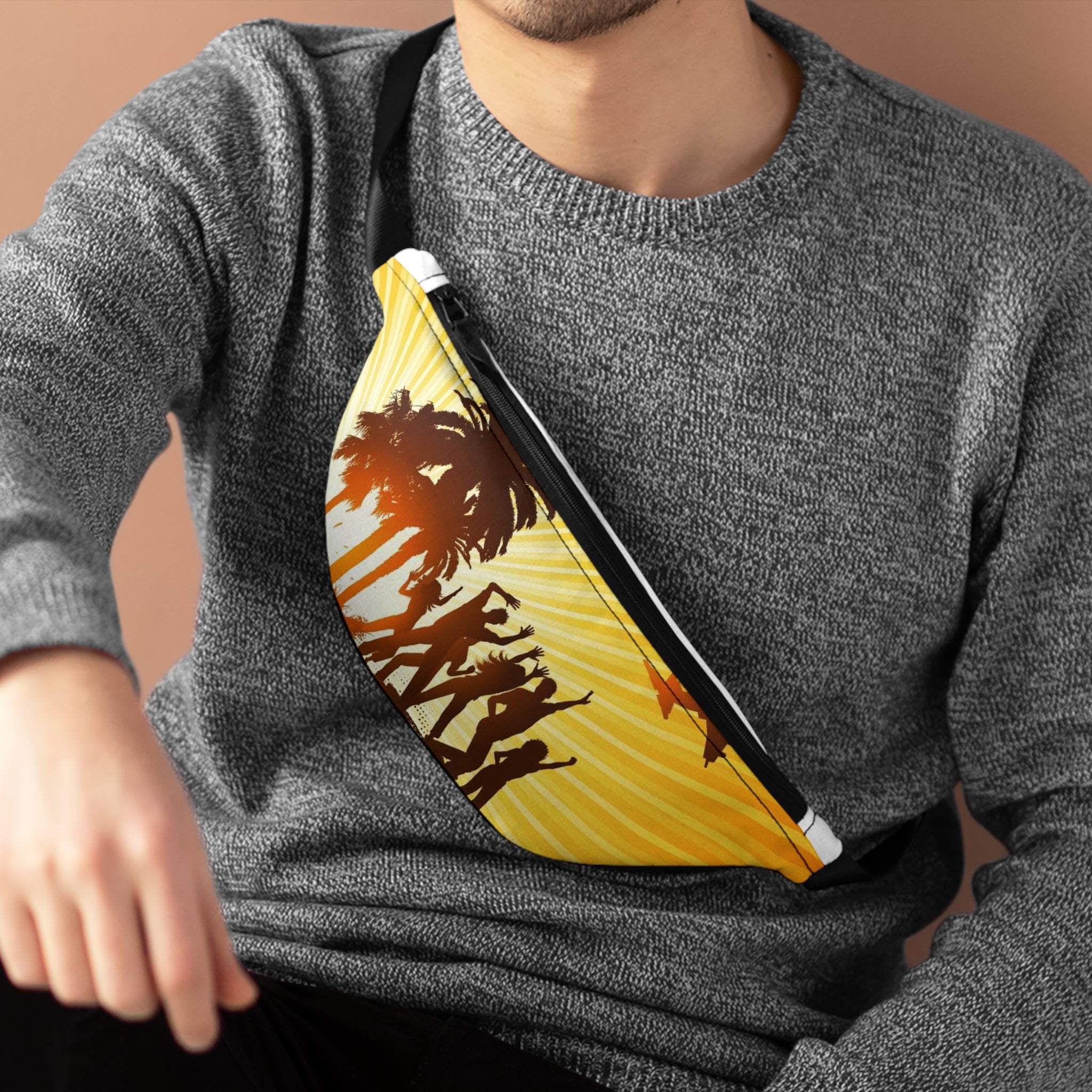 Sunset Party Vibe Fanny Pack - Perfect for Festivals and Outdoor Adventures
