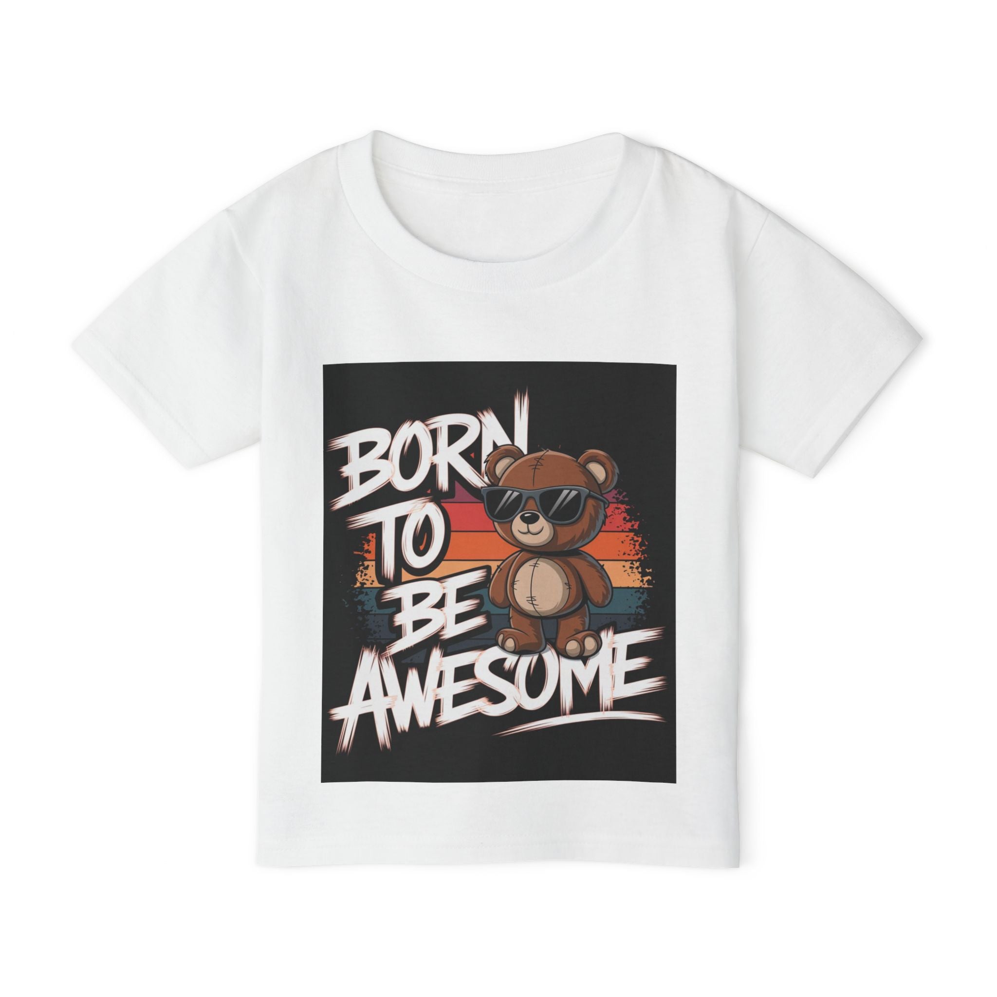 Born to Be Awesome Toddler T-Shirt - Fun Cotton Tee for Kids