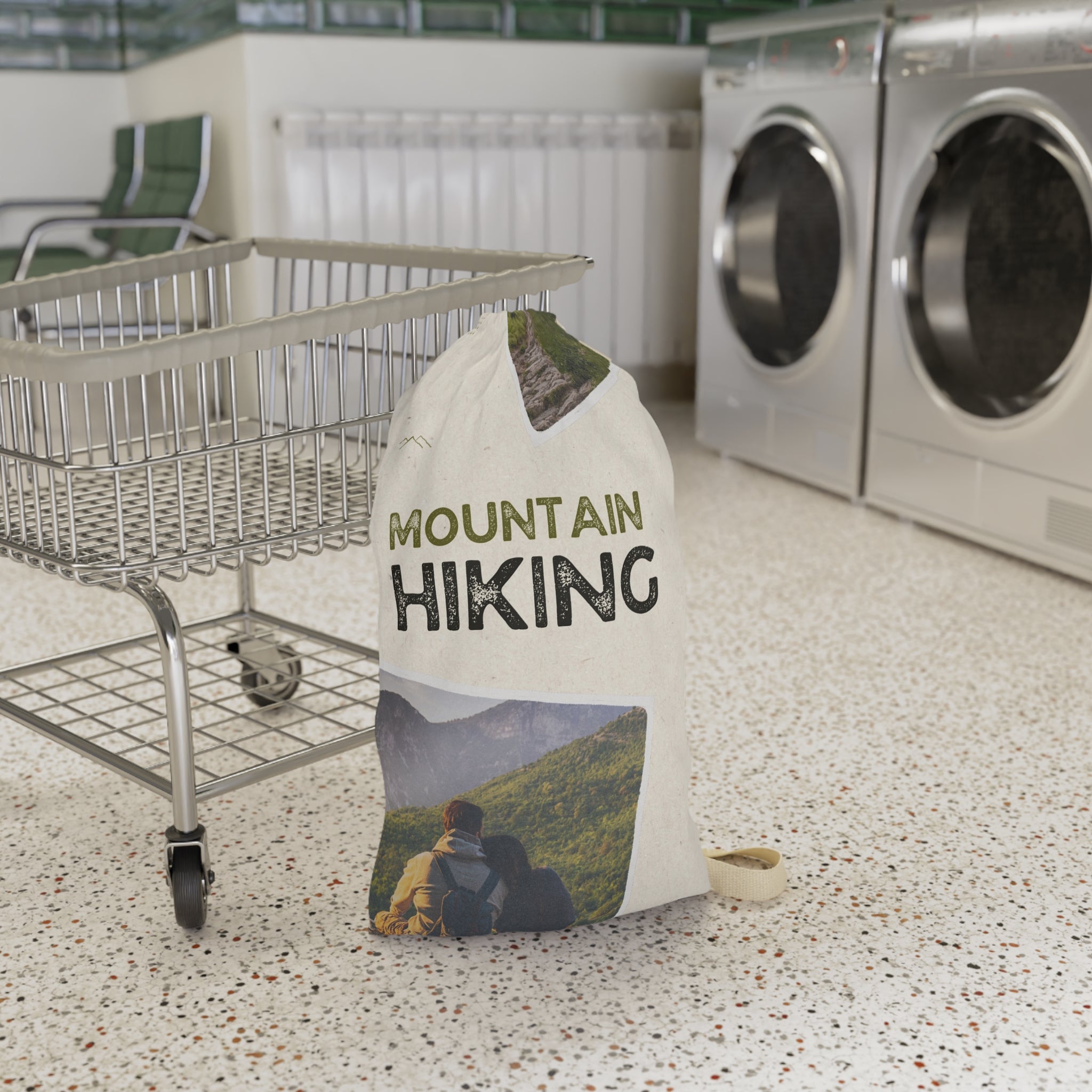 Mountain Hiking Laundry Bag, Eco-Friendly Bag, Travel Essentials, Gift for Hikers, Outdoor Adventures, Hiking Accessories