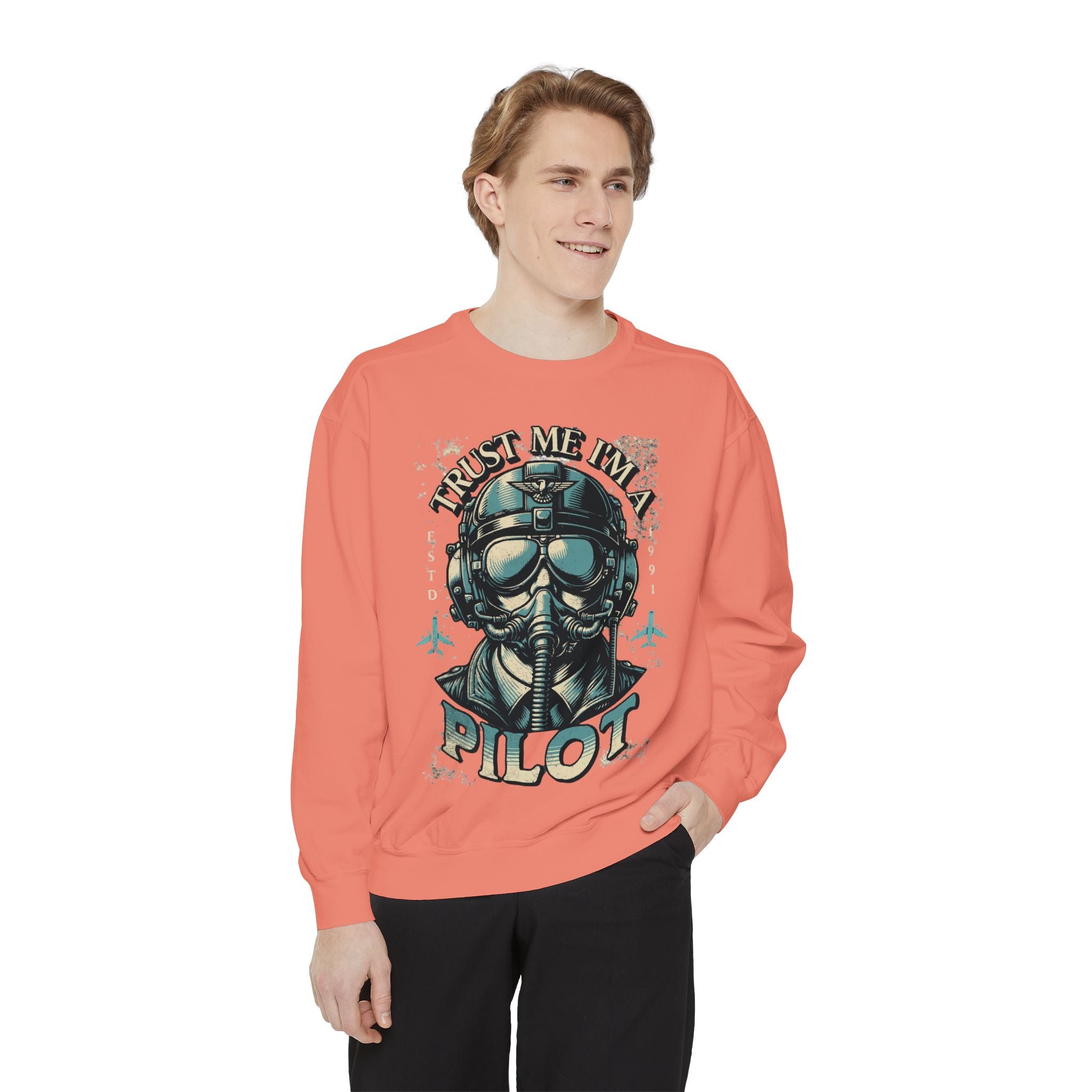 Pilot Trust Me I'm a Pilot Sweatshirt, Unisex Cozy Layer, Aviation Gift, Pilot Apparel, Travel Enthusiast's Wardrobe