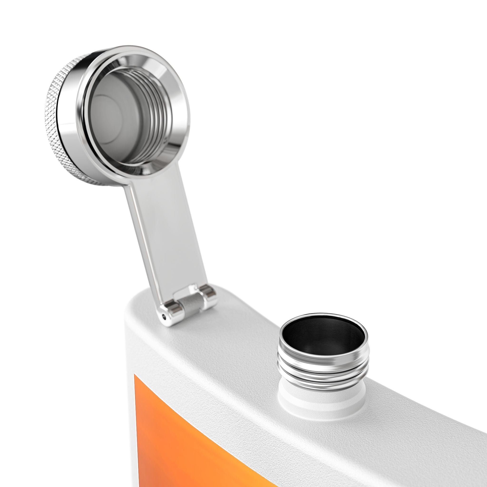 Travel Flask with Airplane Sunset Design - 6oz Stainless Steel