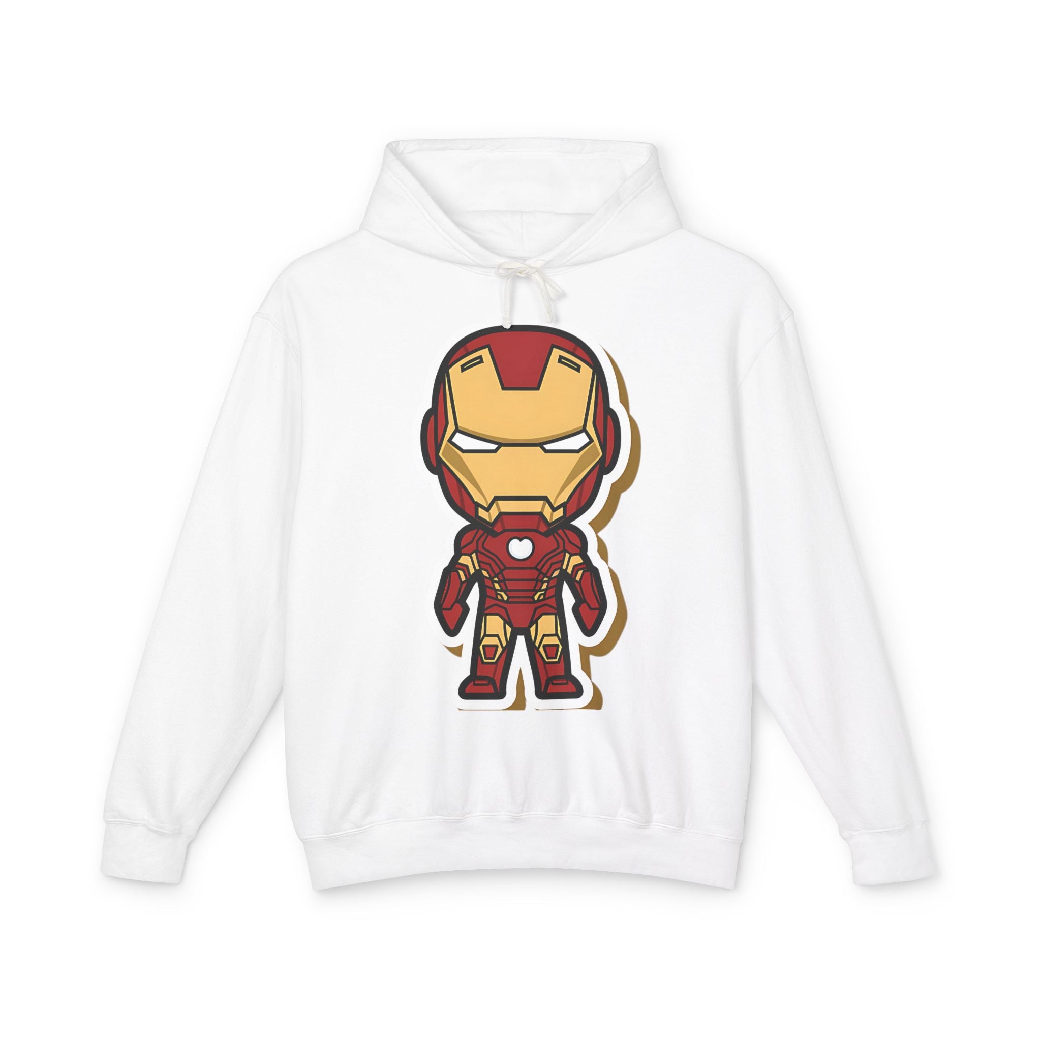 Iron Man Cartoon Unisex Lightweight Hooded Sweatshirt - Casual Marvel Superhero Apparel