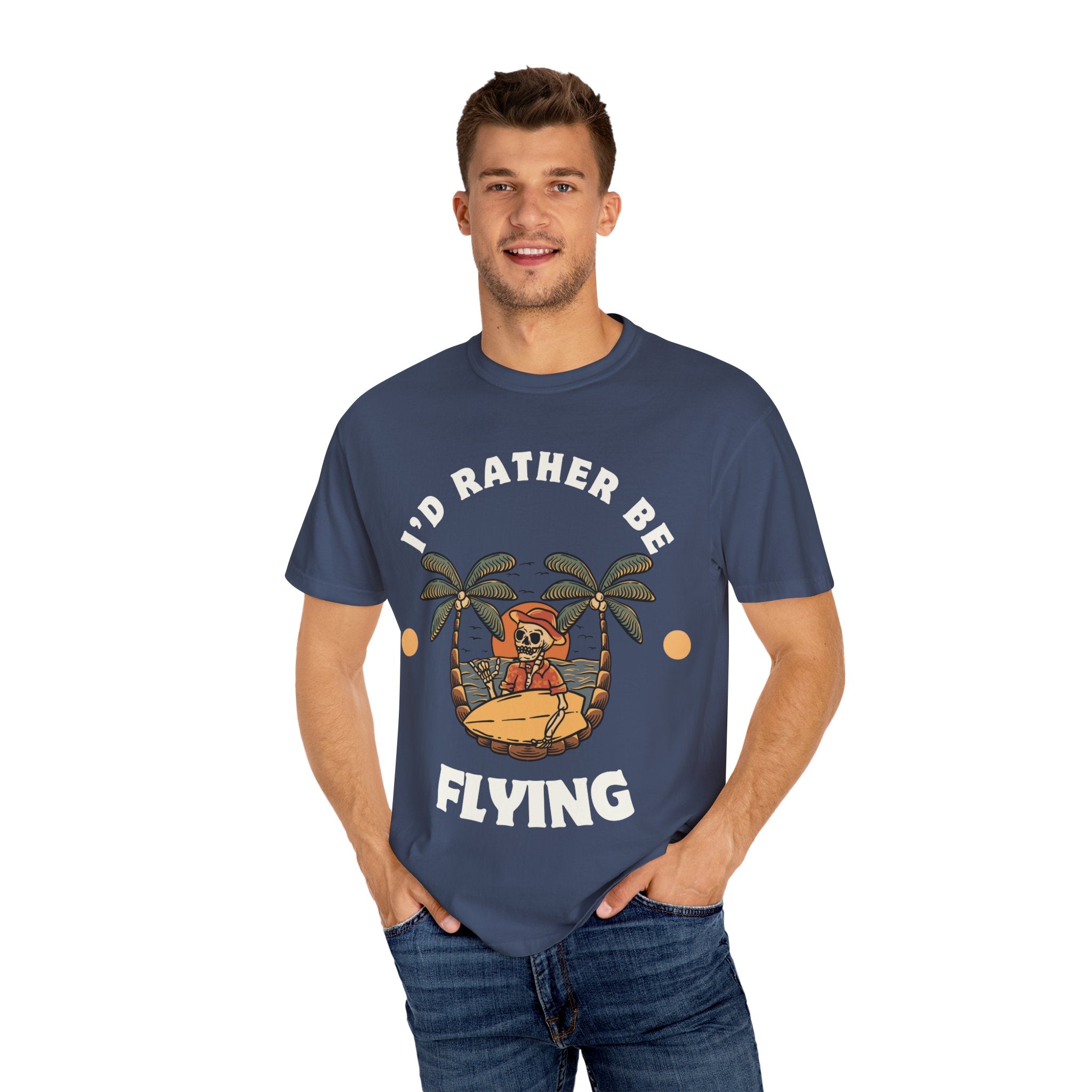 Casual Unisex T-Shirt - "I'd Rather Be Flying" Graphic Tee