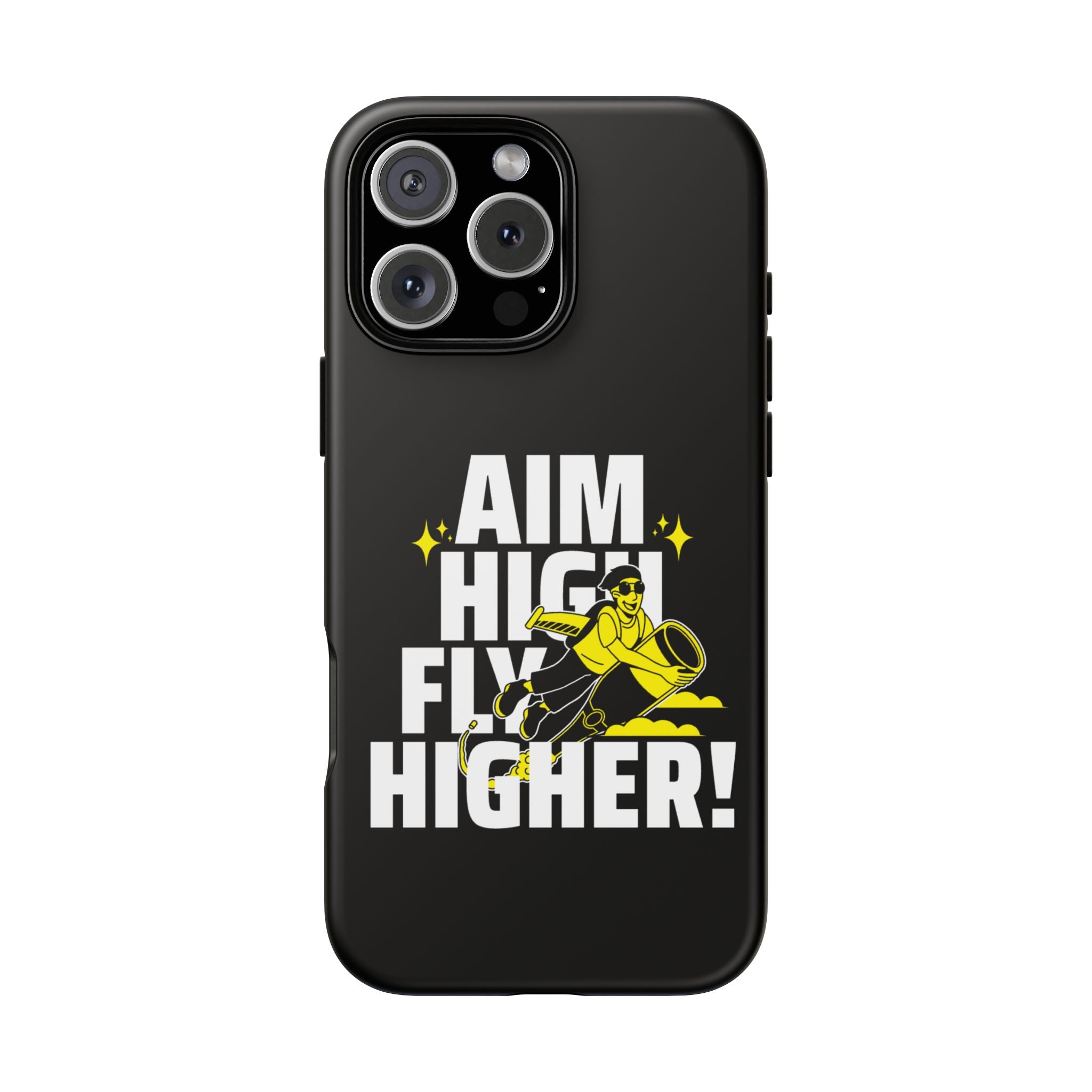 Dynamic Phone Case with Motivational Design - Aim High, Fly Higher!