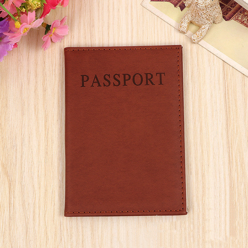 Passport cover pu leather document folder