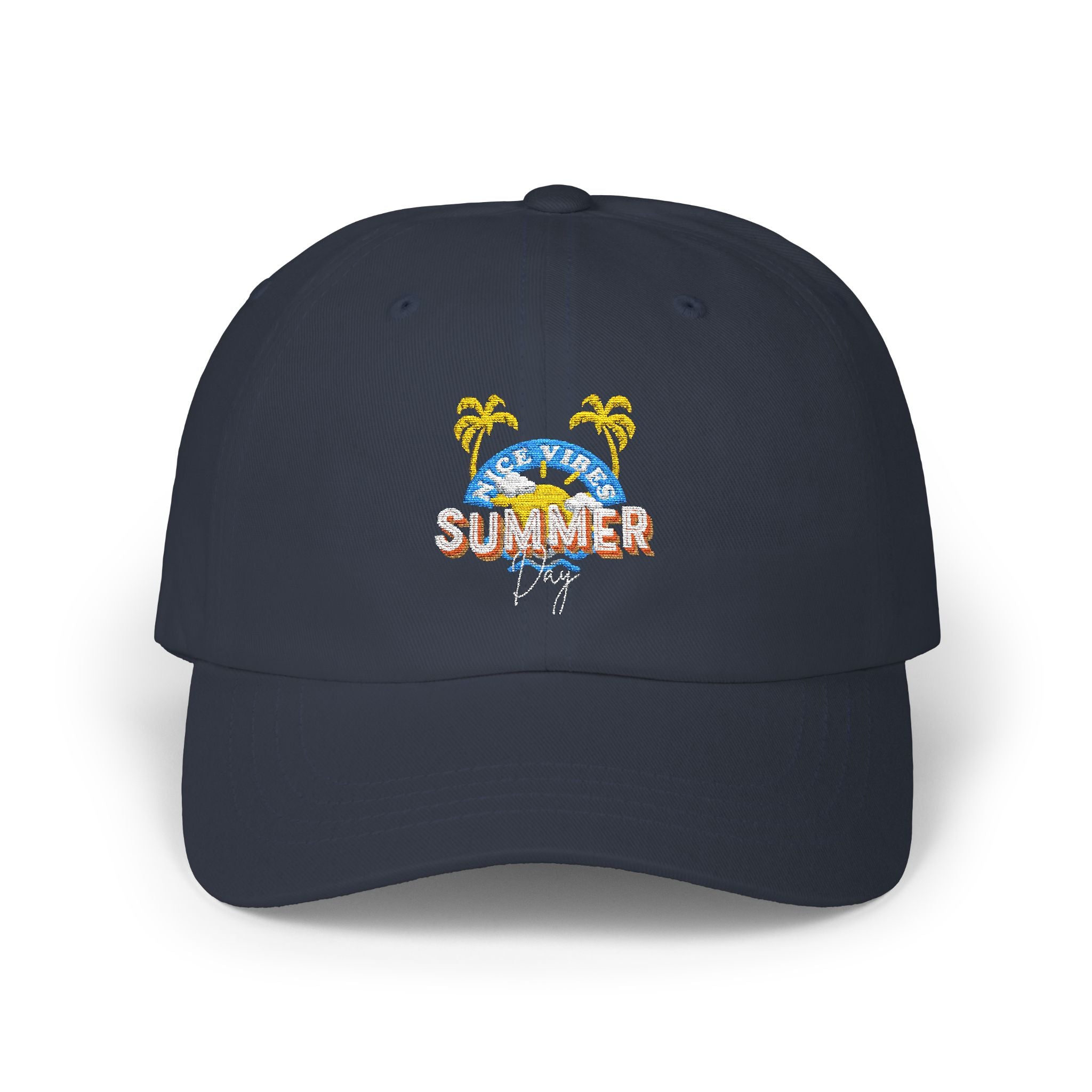 Summer Vibes Classic Dad Cap - Relaxed Fit Adjustable Hat with Palm Trees