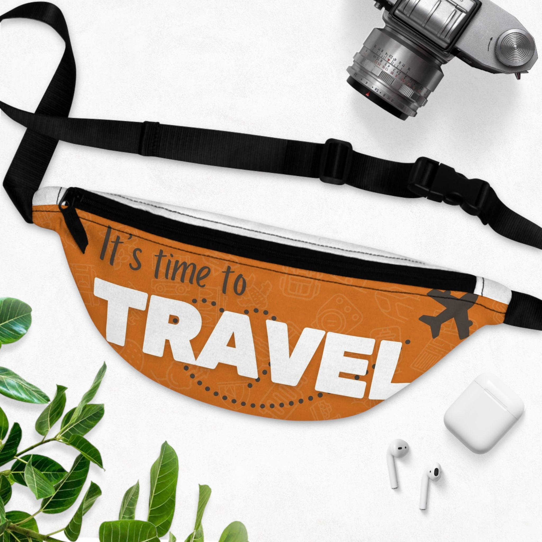 Travel Fanny Pack - It's Time to Travel - Perfect for Adventurers, Festivals, Travel Lovers, Gifts for Travelers