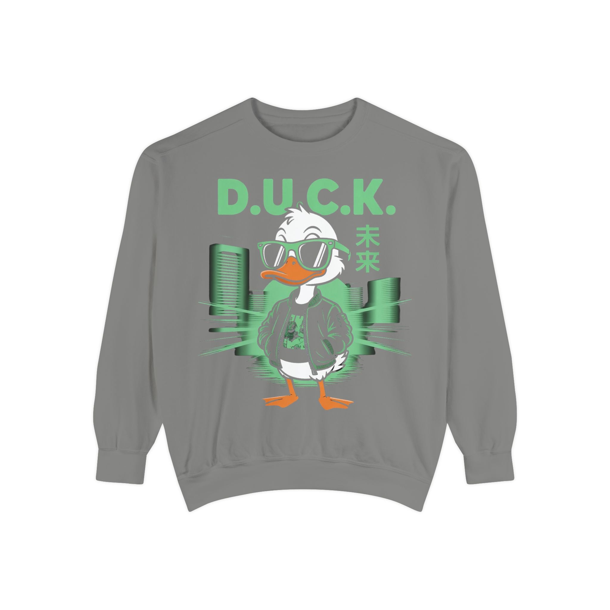 Cool Duck Graphic Sweatshirt, Unisex Sweatshirt, Casual Wear, Streetwear Style, Unique Gift, Cozy Layering Essential
