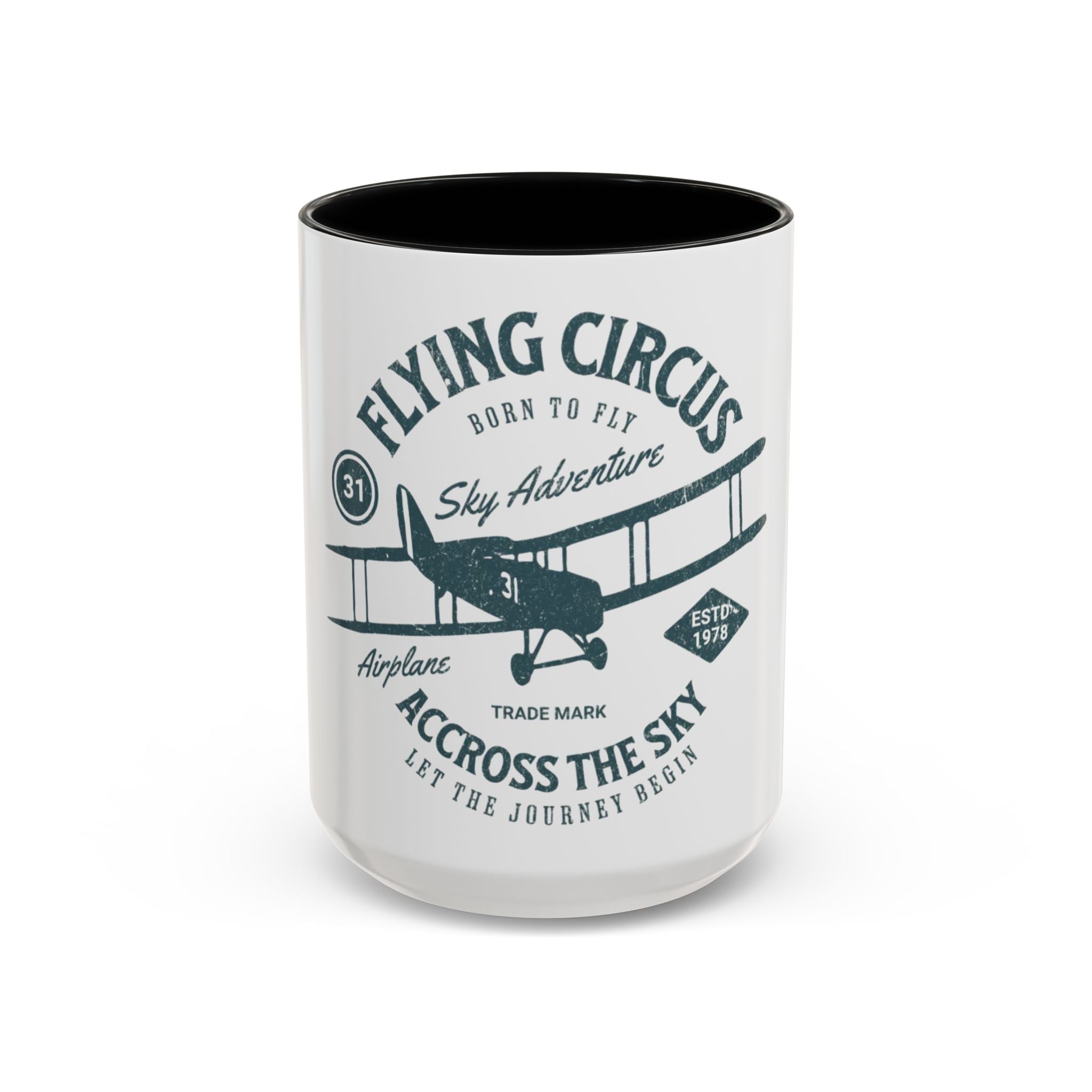 Flying Circus Adventure Coffee Mug, Travel Gift, Aviation Memories, Pilot Coffee Cup, Unique Airplane Mug