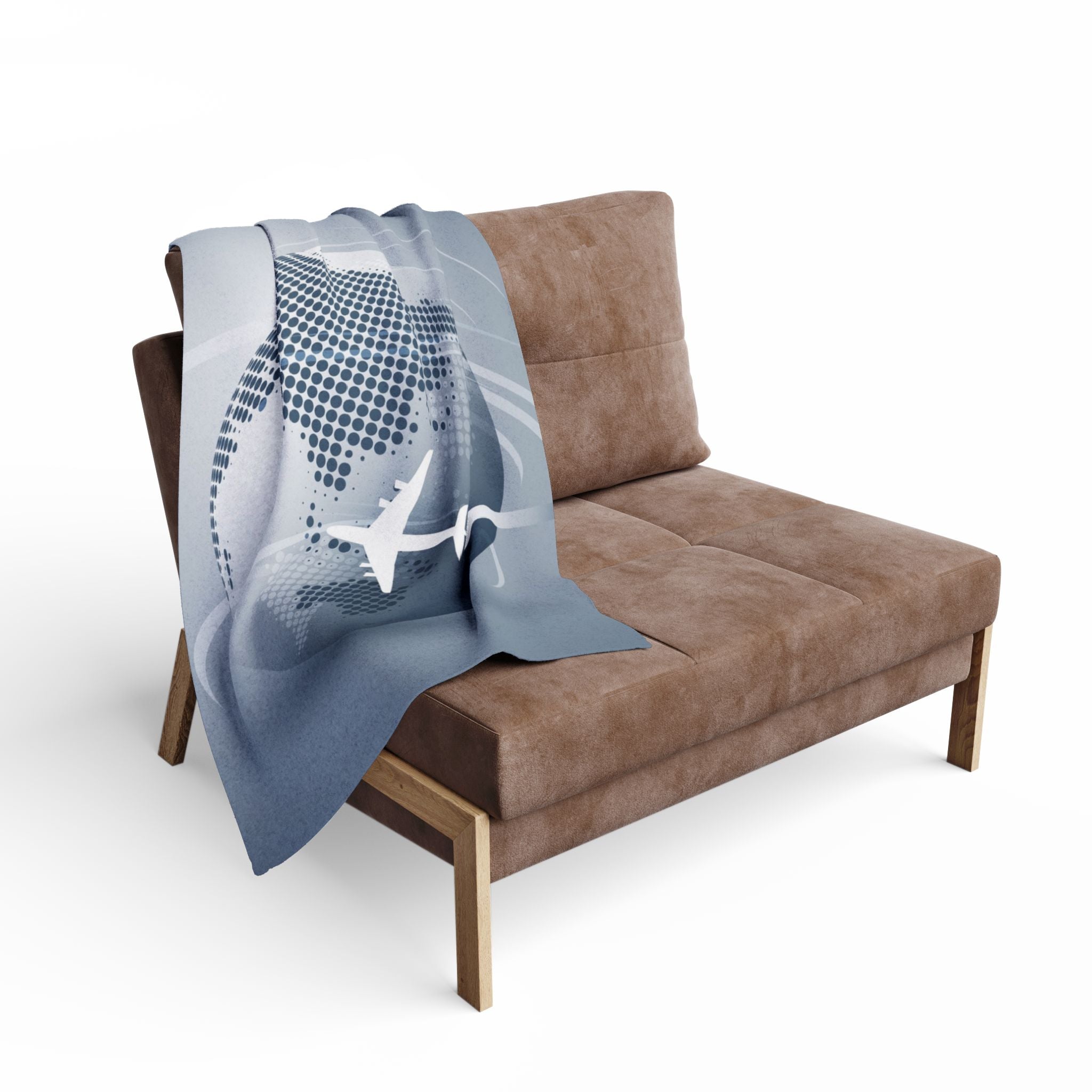 Travel-Inspired Cozy Blanket, Airplane Fleece Throw, Perfect for Adventurers, Global Travel Gift, Home Decor for Travelers, Travel Accessory
