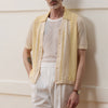 Hollow-out Short-sleeved Sweater Casual Polo Shirt