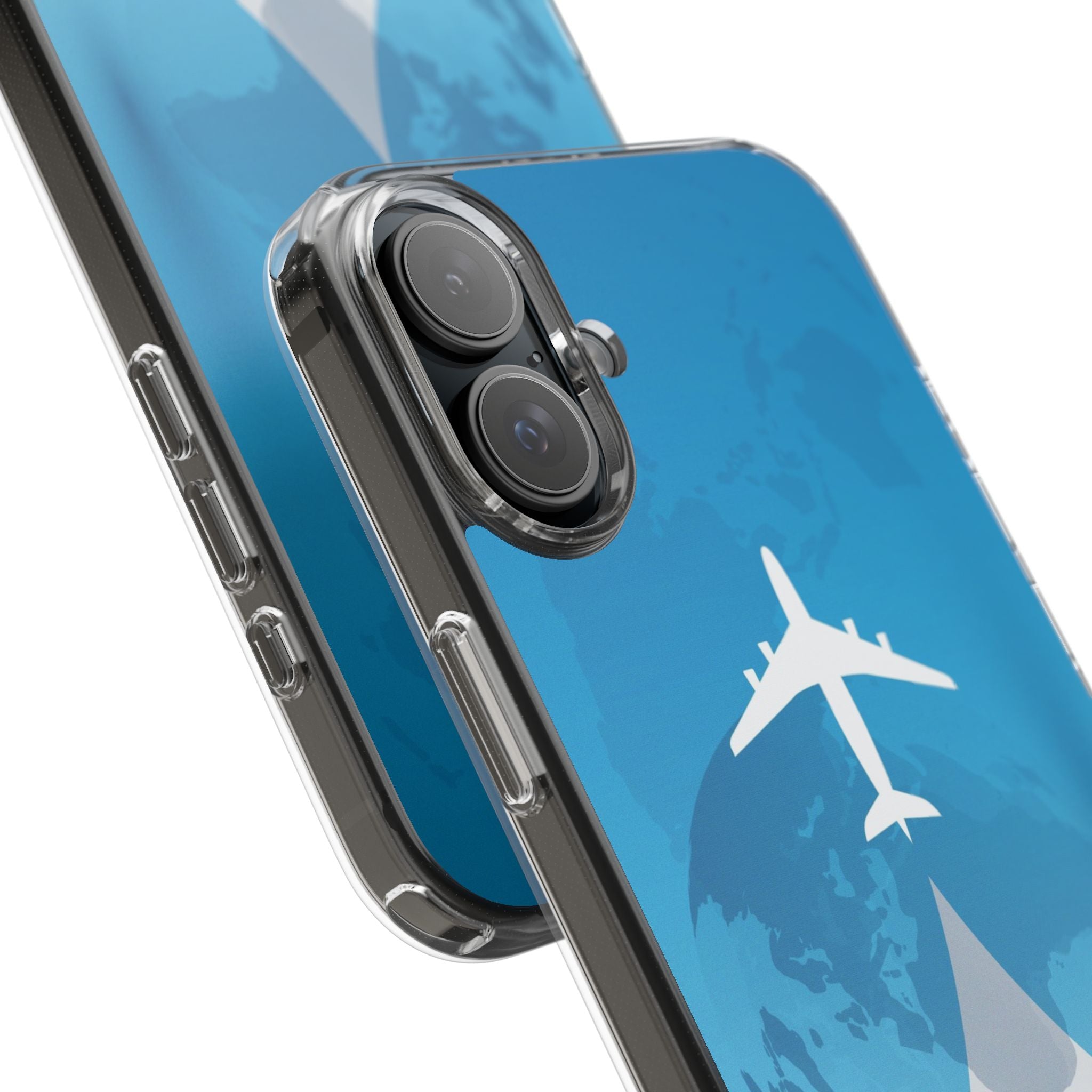 Stylish Clear Phone Case with Airplane Design, Travel Accessory, Personalized Gift, Phone Protection, Trendy Phone Cover