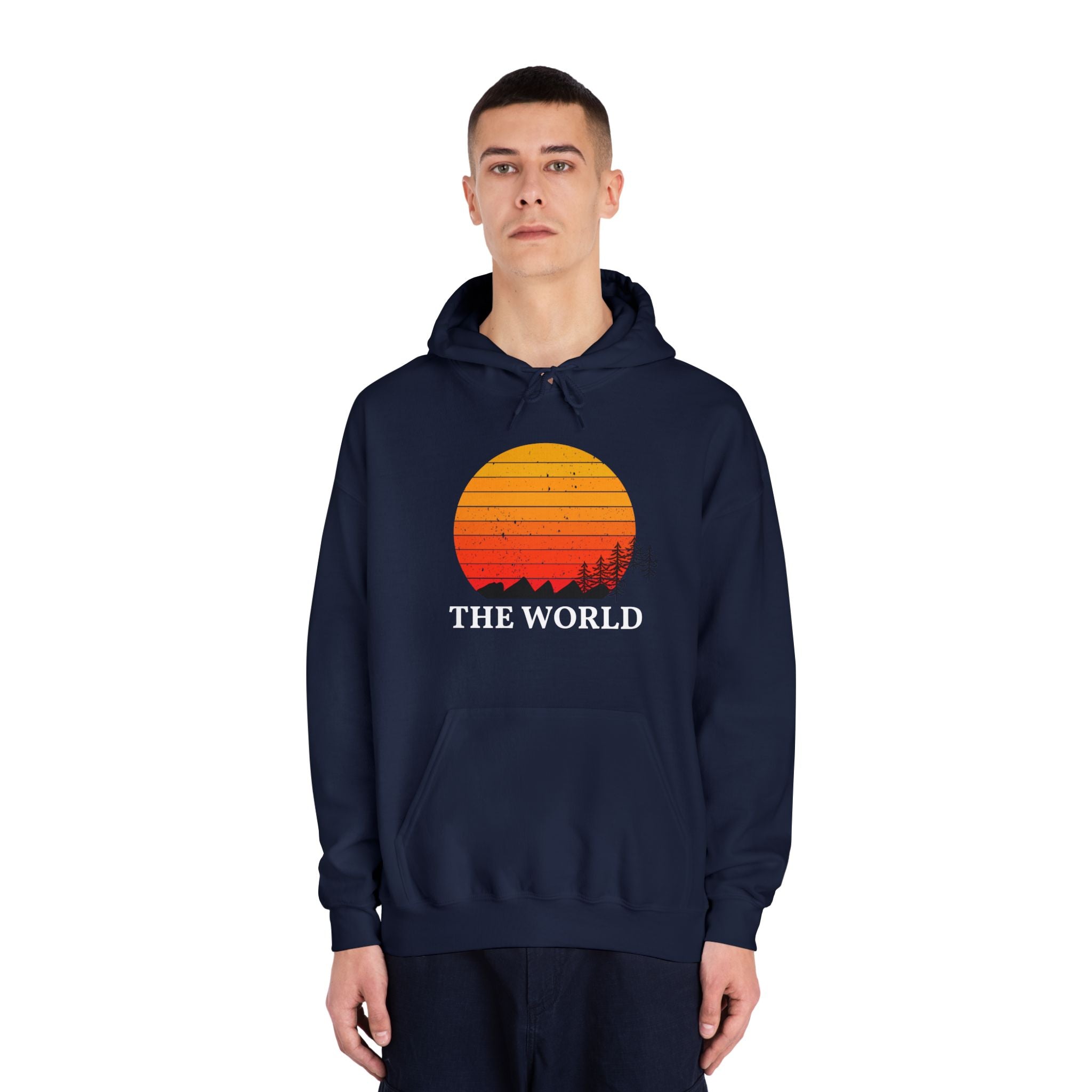 Sunset Vibes Unisex Hooded Sweatshirt - 'THE WORLD' Design