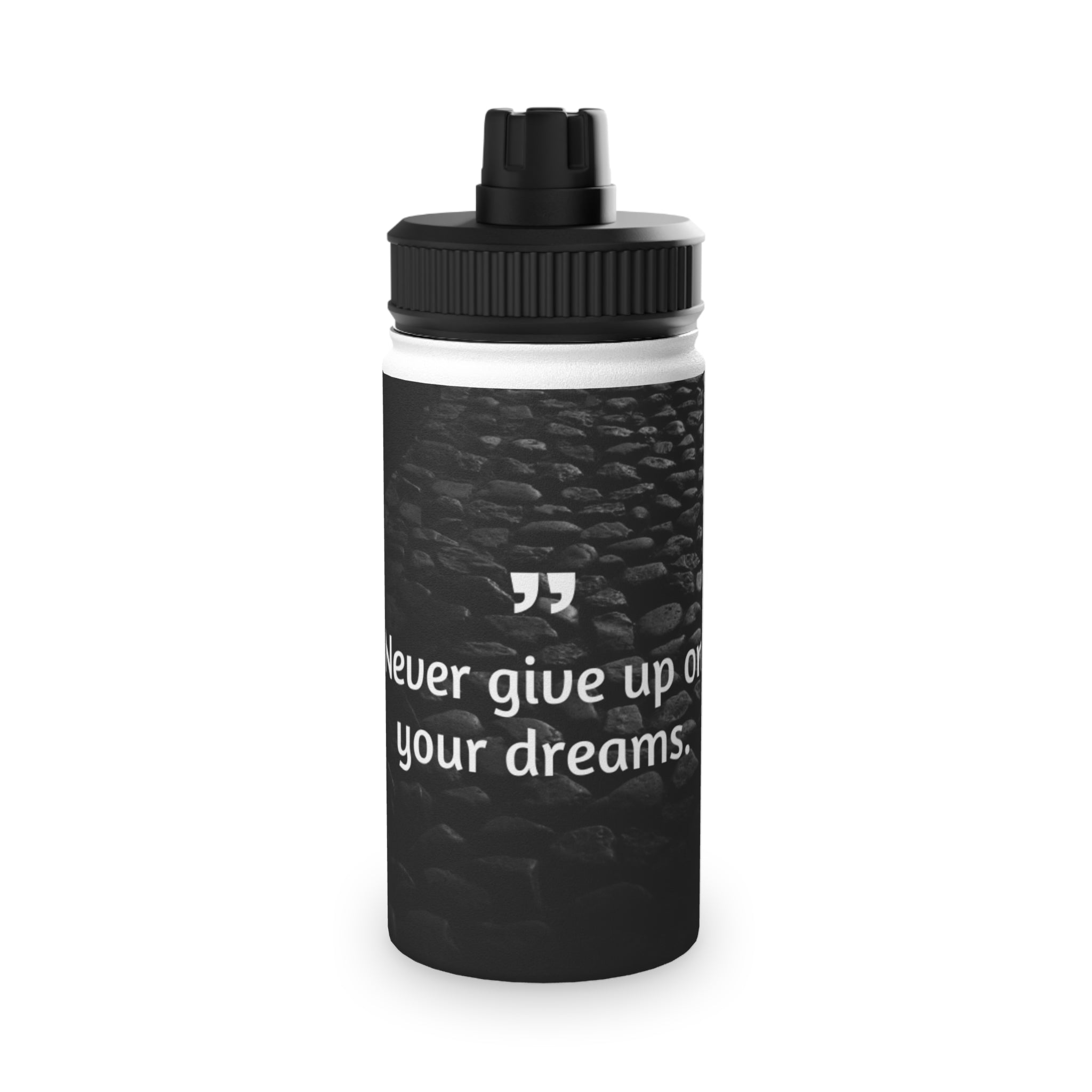 Inspirational Stainless Steel Water Bottle, Motivational Quotes, Sports Bottle, Gym Hydro Flask, Gift for Athletes, Hiking Gear