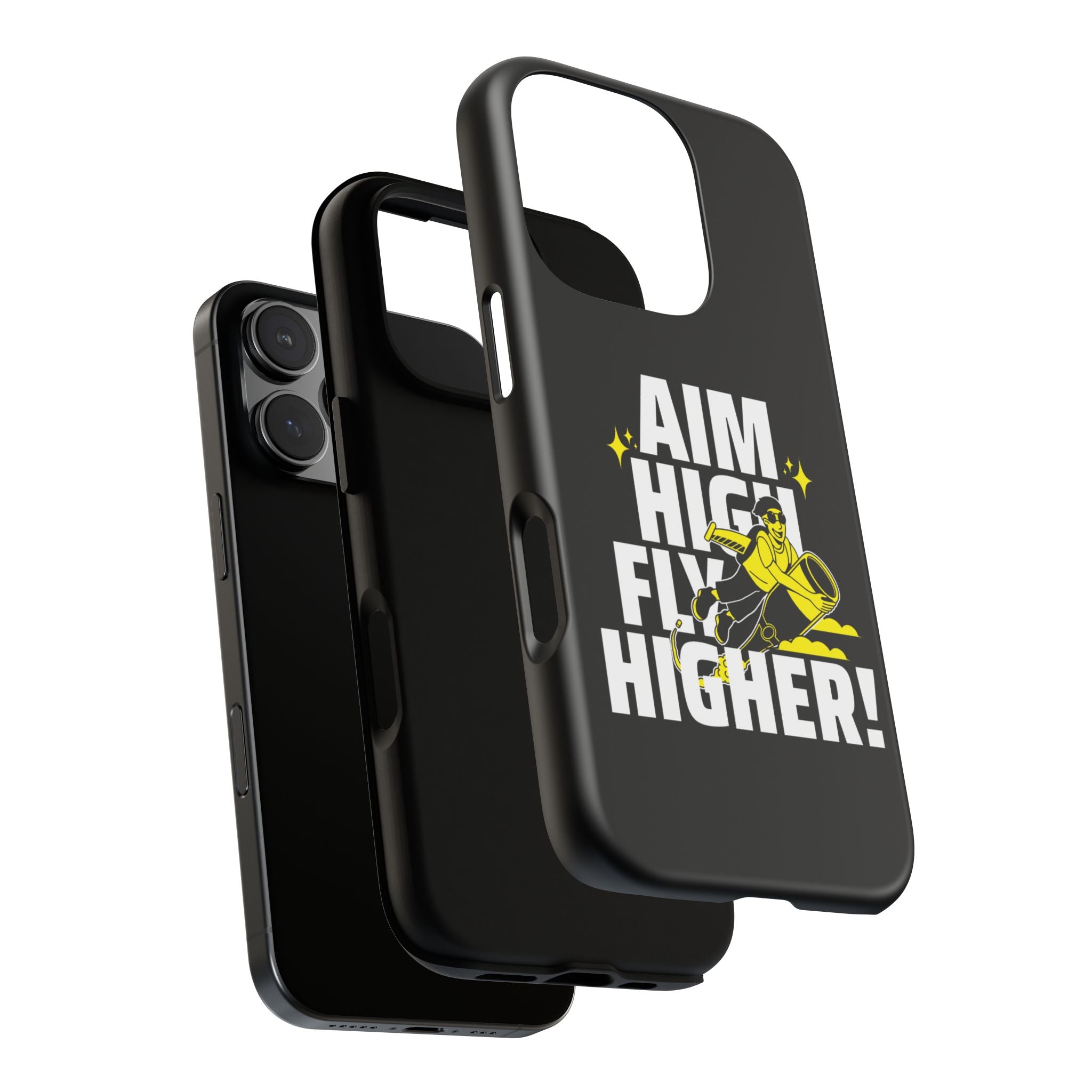 Dynamic Phone Case with Motivational Design - Aim High, Fly Higher!