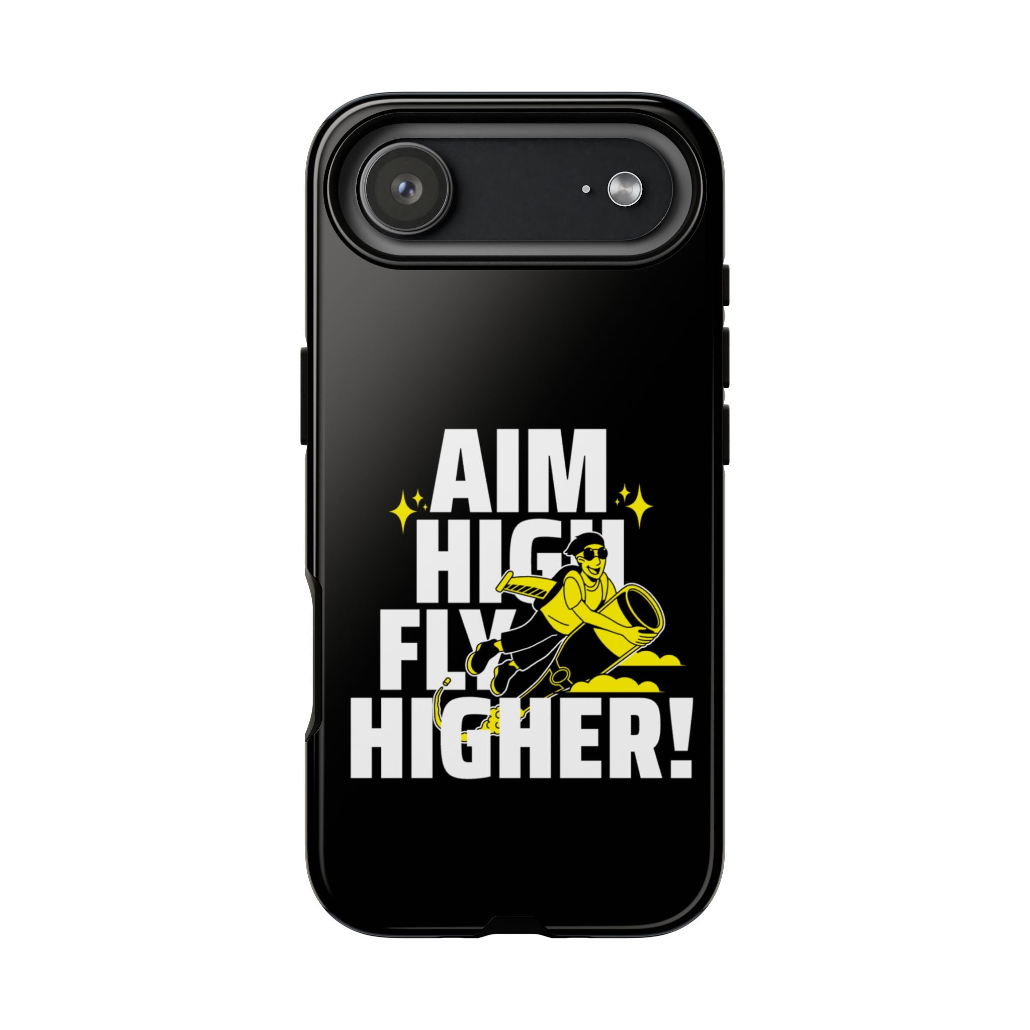 Dynamic Phone Case with Motivational Design - Aim High, Fly Higher!