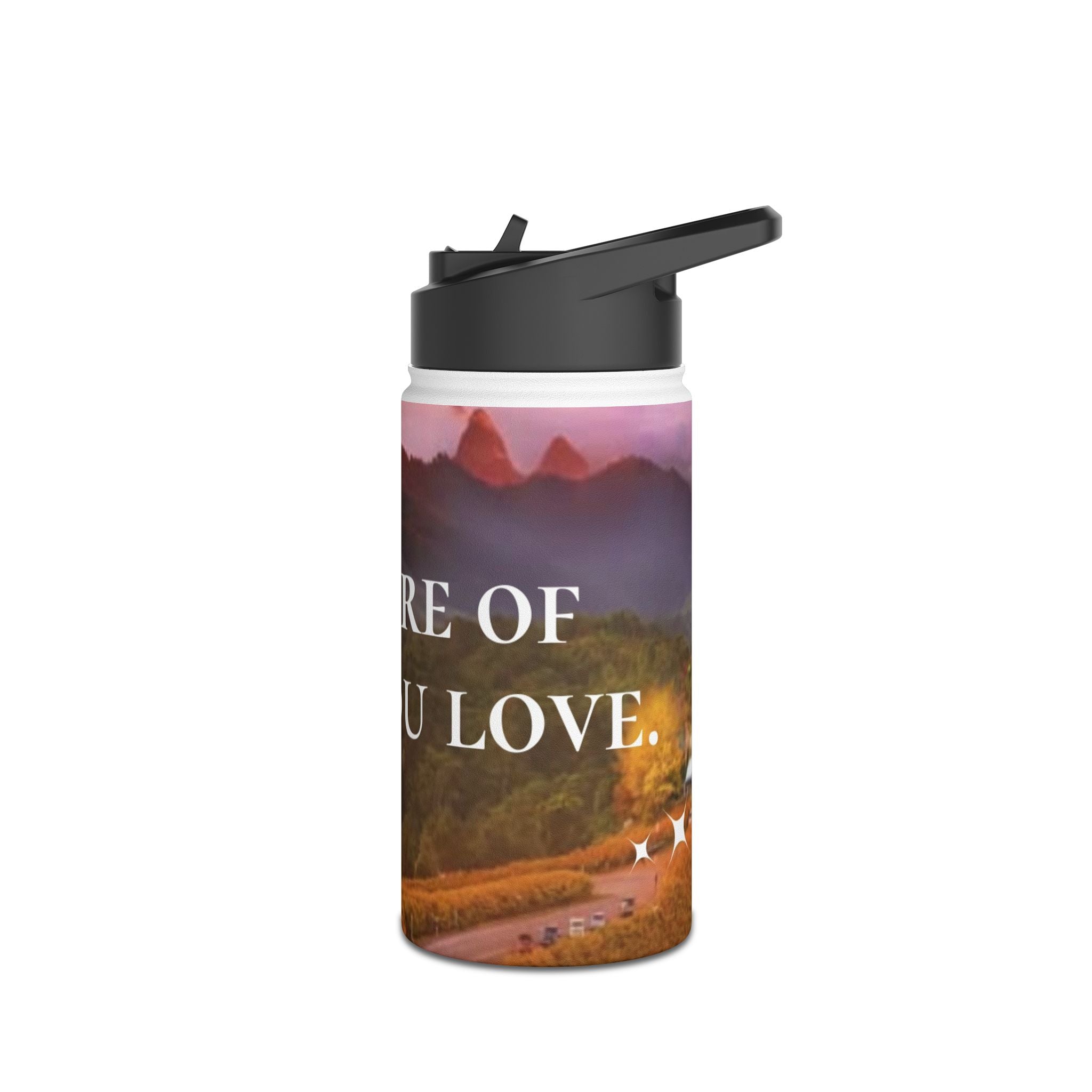Rustic Stainless Steel Water Bottle - Inspirational Life Quote, Outdoor Adventure Gear, Eco-Friendly Gift for Travel, Hiking, Camping
