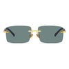 Fashion Rimless Crystal Sunglasses For Men And Women