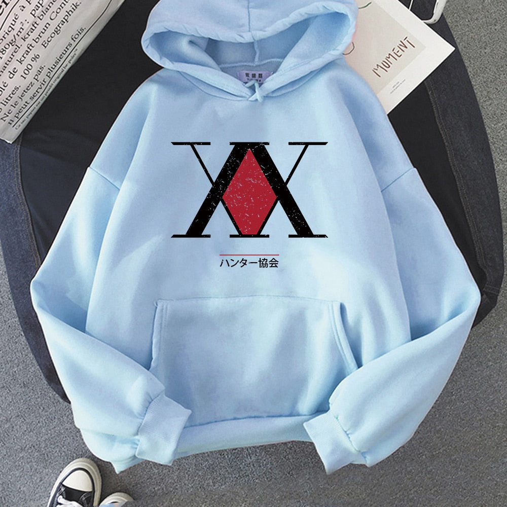 HUNTER X HUNTER Harajuku Pink Pullovers Casual Tops O-neck Women's Hooded Sweatshirt Student casua Hoodie Pullovers Long Sleeves