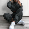 Rockmore Baggy Pencil Pants Women Black Winter Wide Leg Sweat Pants Oversized Joggers Streetwear High Waisted Trousers