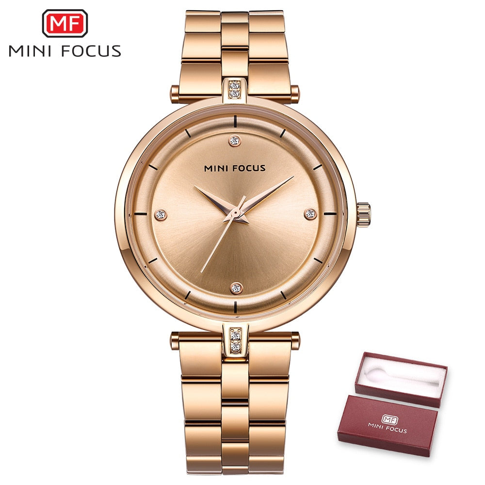 MINI FOCUS Watches Women Top Brand Luxury Quartz Watch Women Fashion Relojes Mujer Stainless Steel Ladies Quartz Wrist Watches Aviationkart