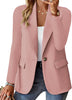 Fashion Casual Women Blazer Long-sleeved Solid Color Casual Cardigan Small Suit Jacket For Women Elegant Office Lady Outerwear