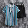 Men's Micro-elastic Lightweight Flower Shirt Suit