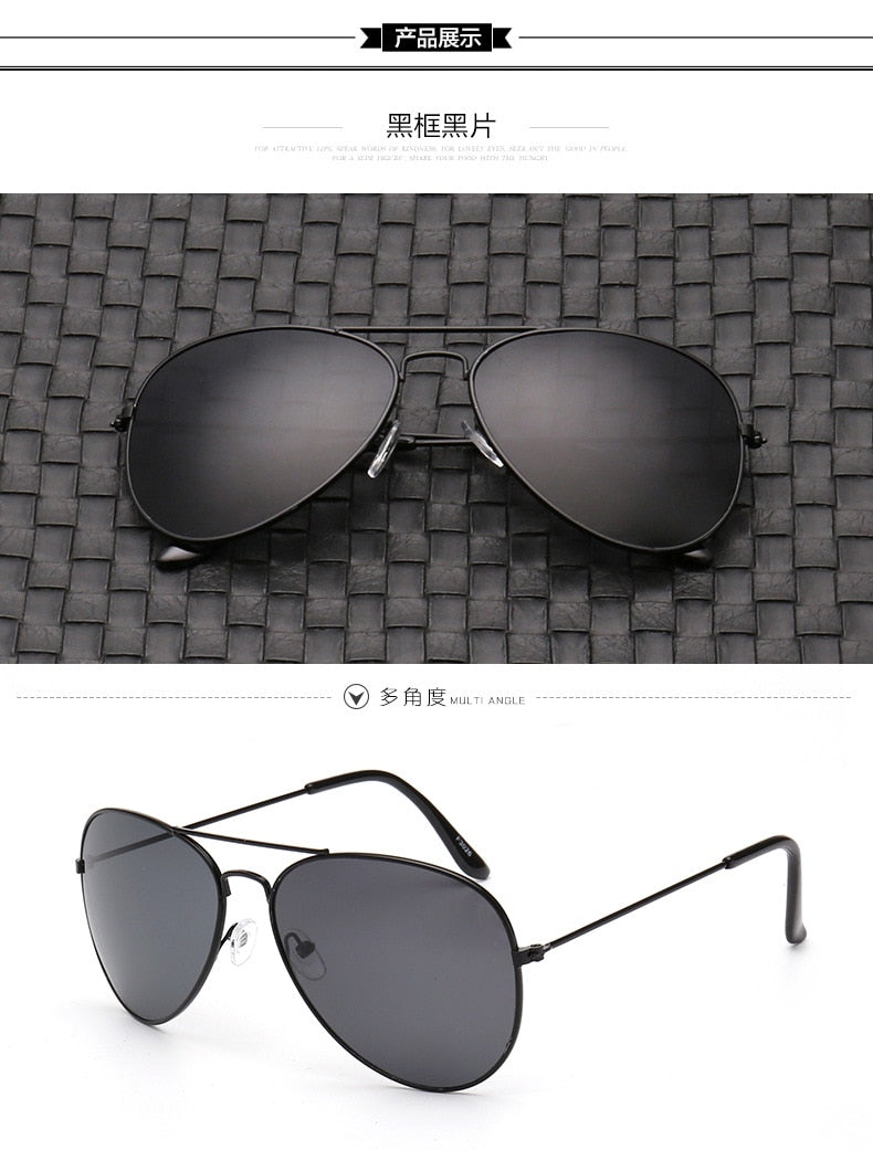 Classic Aviation Sunglasses Men Sunglasses Women Driving Mirror Male and Female Sun glasses Piloted Oculos de sol 3025 glasses