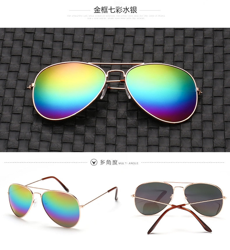 Classic Aviation Sunglasses Men Sunglasses Women Driving Mirror Male and Female Sun glasses Piloted Oculos de sol 3025 glasses