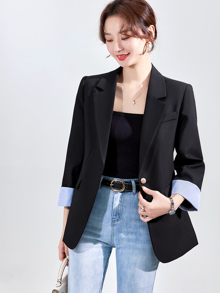 HIGH QUALITY Fashion 2020 Design Blazer Jacket Women's Green Black Blue Solid Tops For Office Lady Wear Size S-4XL
