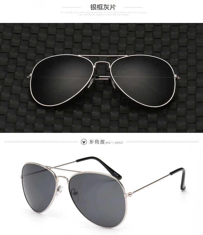 Classic Aviation Sunglasses Men Sunglasses Women Driving Mirror Male and Female Sun glasses Piloted Oculos de sol 3025 glasses