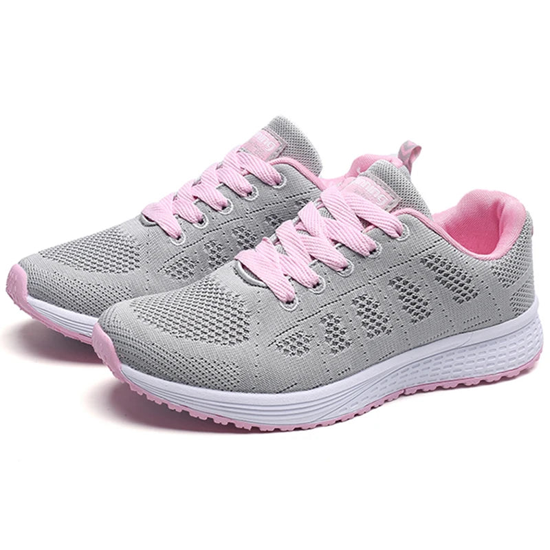 Sneakers Women Shoes Fashion Vulcanize Chunky Sneakers Flat Ladies Shoes Walking Women's Sneakers Plus Size Mujer Shoes Woman