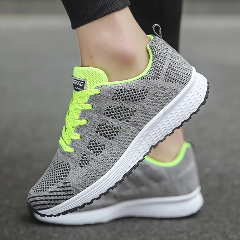 Sneakers Women Shoes Fashion Vulcanize Chunky Sneakers Flat Ladies Shoes Walking Women's Sneakers Plus Size Mujer Shoes Woman