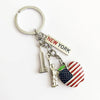 American travel souvenirs Empire State Building key chain Statue of Liberty key chain I love New York