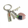 American travel souvenirs Empire State Building key chain Statue of Liberty key chain I love New York