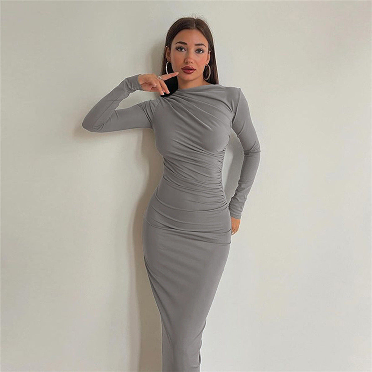 skinny slim fit dress pants Sleeveless Knee Length Slim Fit Dress – Wear.Style main image 1