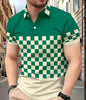 Men's Printed Short-sleeved Lapel Shirt Polo
