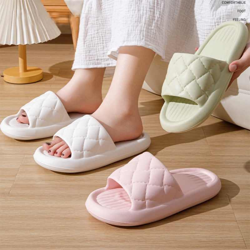 New Rhombus Home Slippers Summer Non-slip Floor Bathroom Slipper