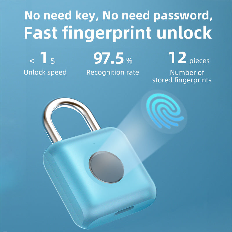 Fingerprint Bluetooth Padlock Travel Backpack Luggage Door Cabinet