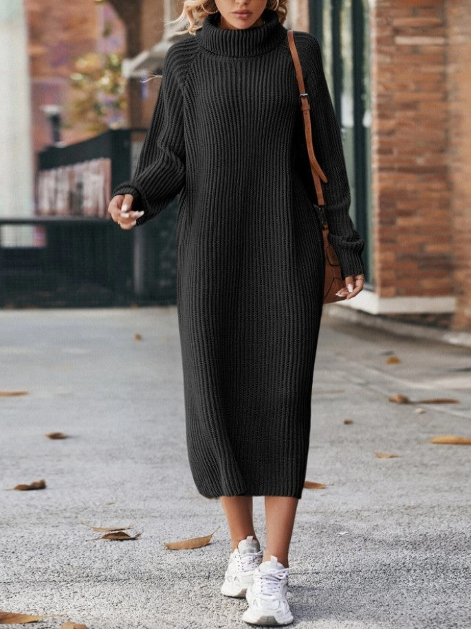 turtleneck dress long dress neck
