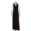 Halter Swing Collar Backless Party Dress