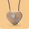 Peach Heart Long Wire Rope Love Lock