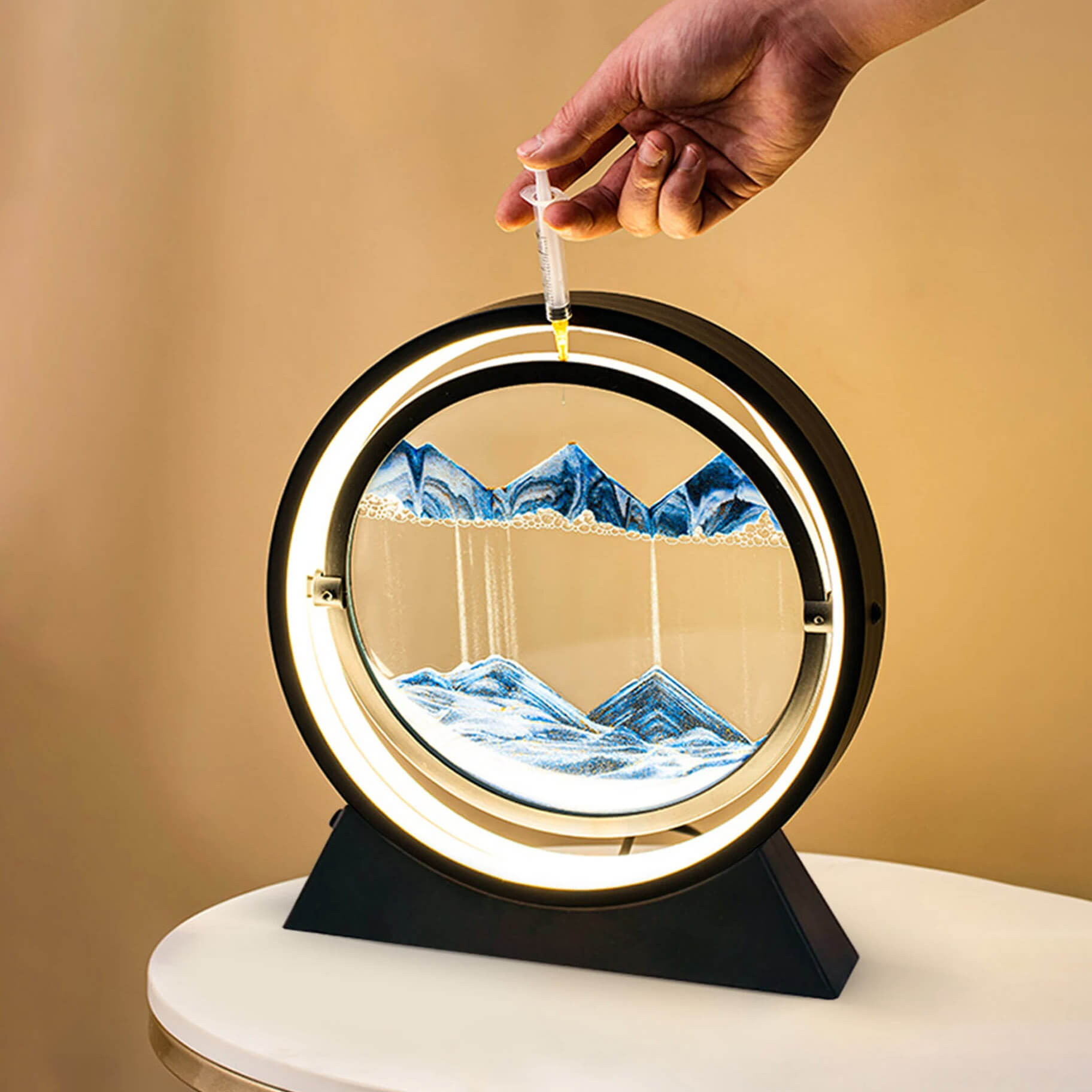 Rotating Sandscape Decorative Lamp