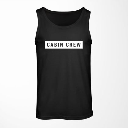 Cabin Crew Text Designed Tank Tops