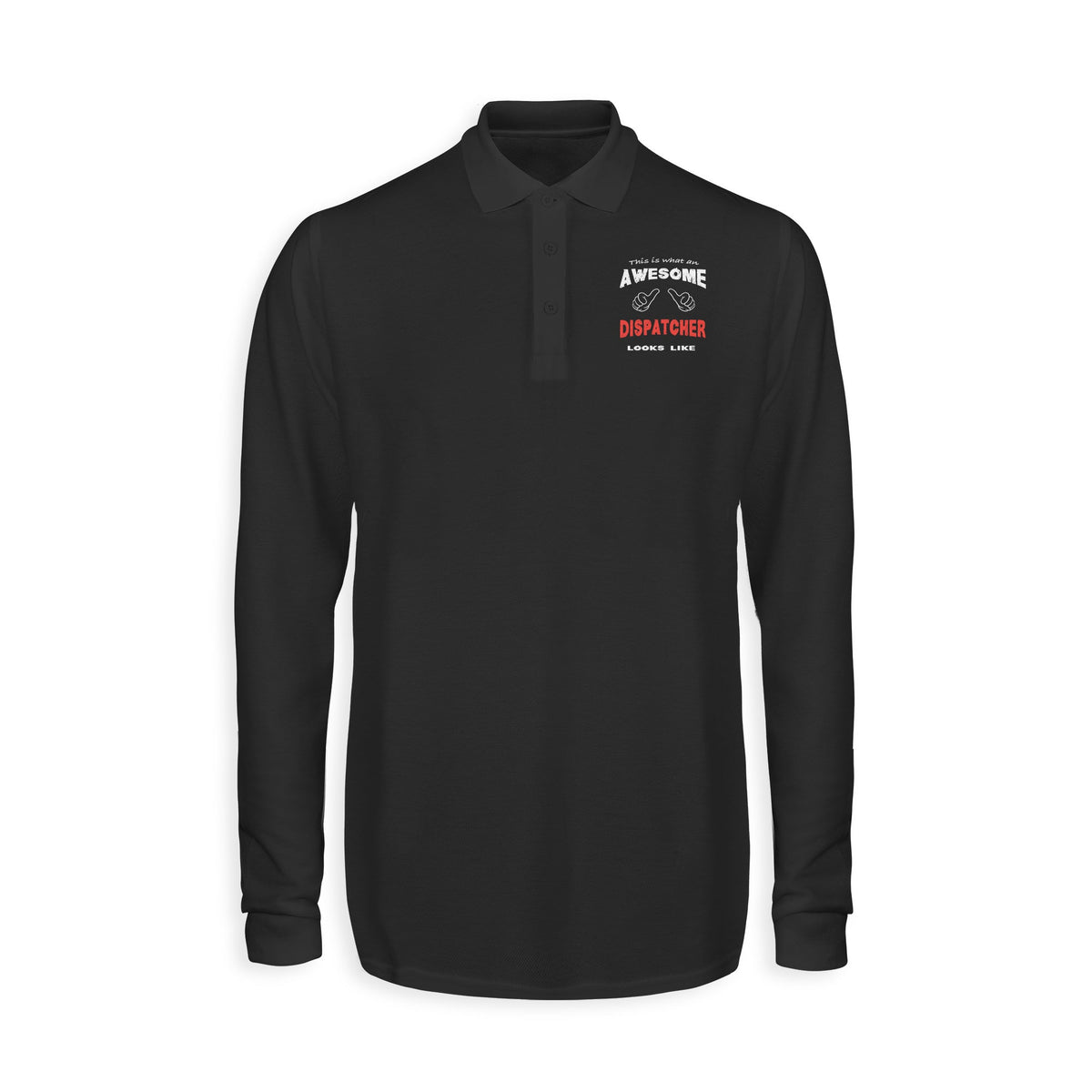 Dispatcher Designed Long Sleeve Polo TShirts Aviationkart